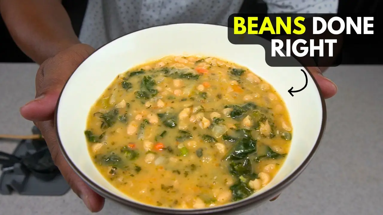 Easy Creamy Navy Bean Soup with Kale (Delicious Weeknight Meal)